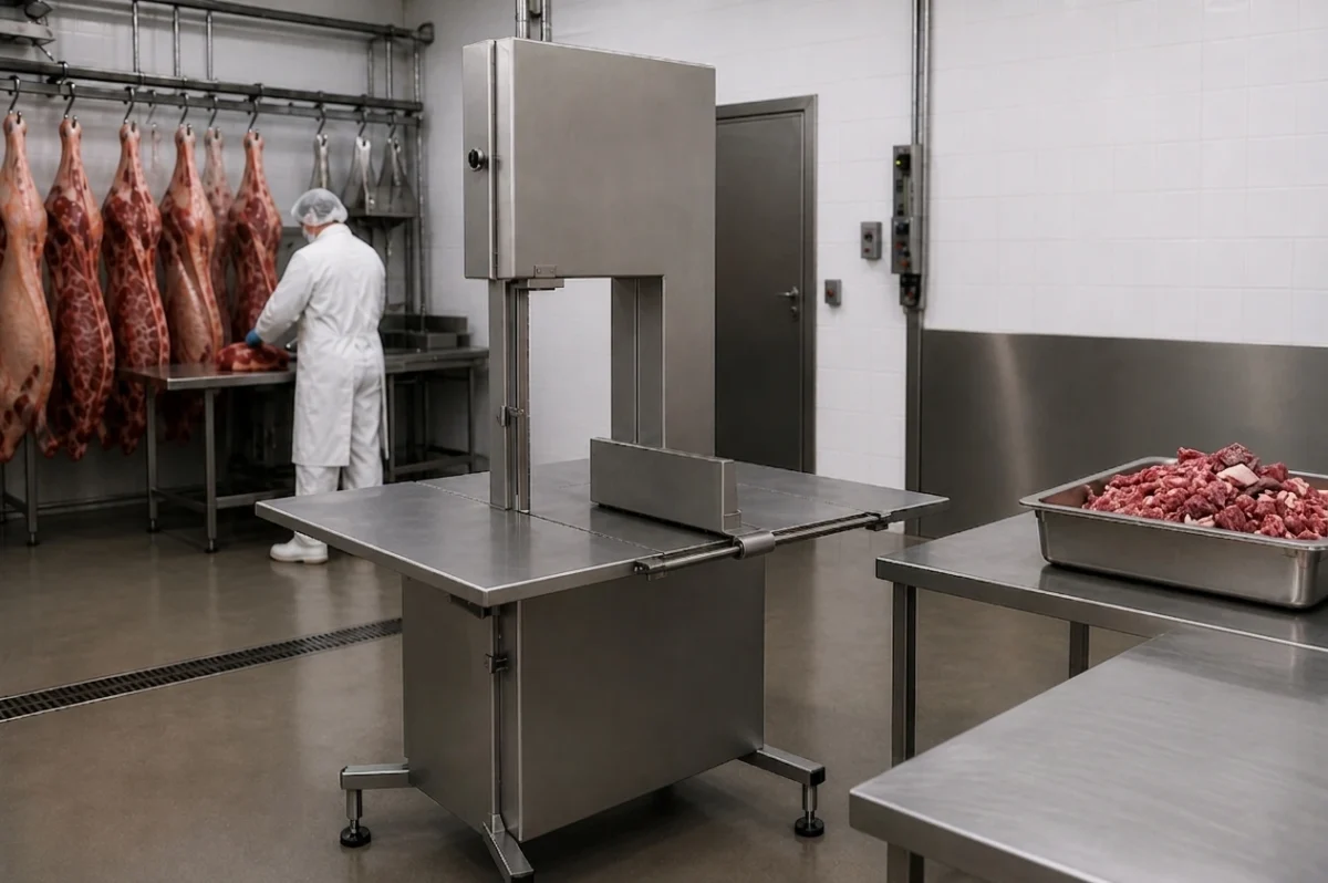 Cómo elegir una sierra de cinta industrial para carne